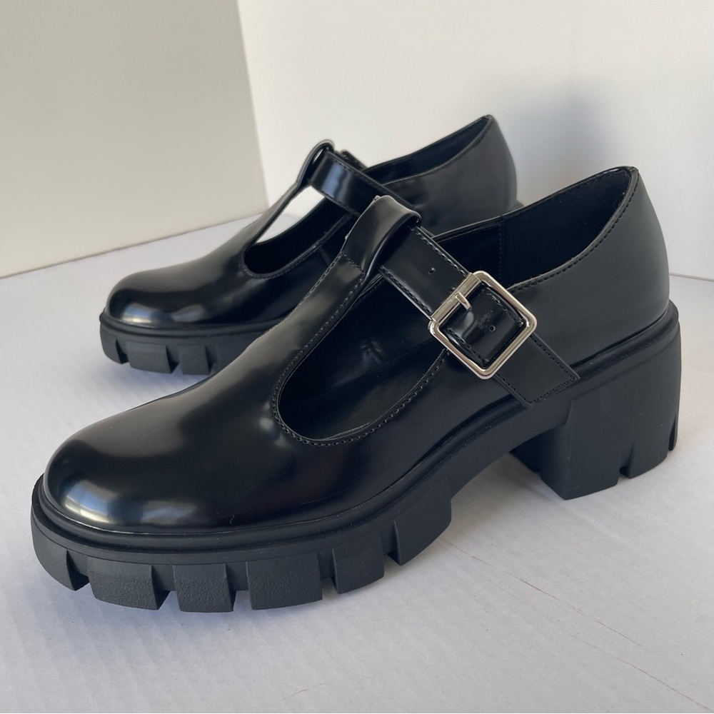 Madden Girl Black Platform Mary Janes